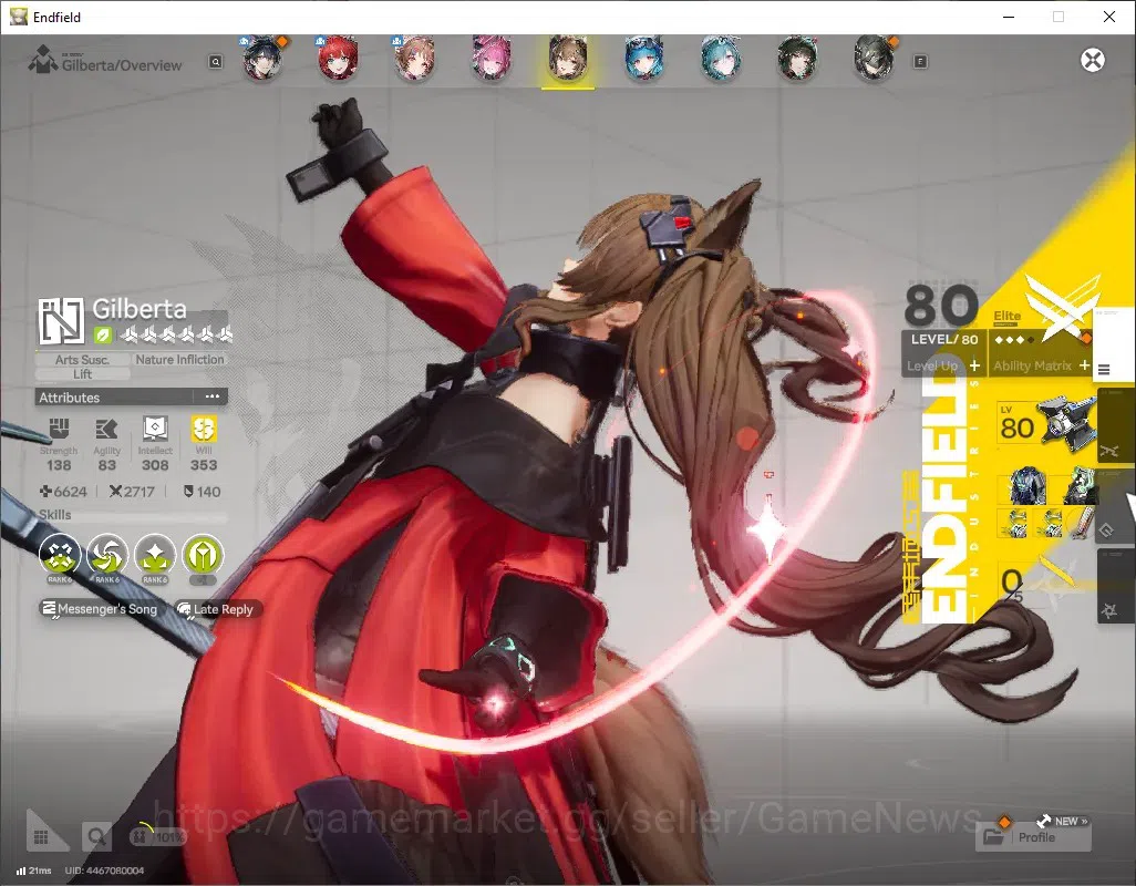 Arknights: Endfield Accounts ASIA|Lv 53|7 SSR (5 Limited) + 10 (6* Weapon)|[Laevatain,Yvonne P1]+Signature,Gilberta,Zhuang 7