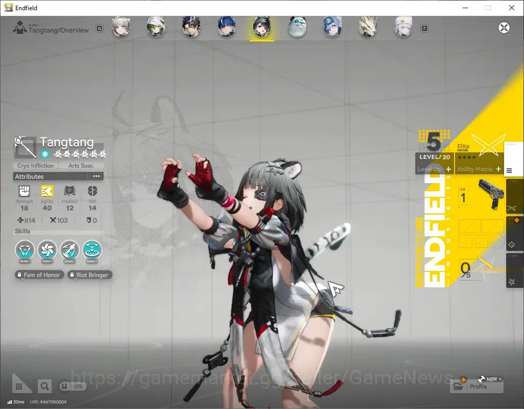 Arknights: Endfield Accounts ASIA|Lv 53|7 SSR (5 Limited) + 10 (6* Weapon)|[Laevatain,Yvonne P1]+Signature,Gilberta,Zhuang 9