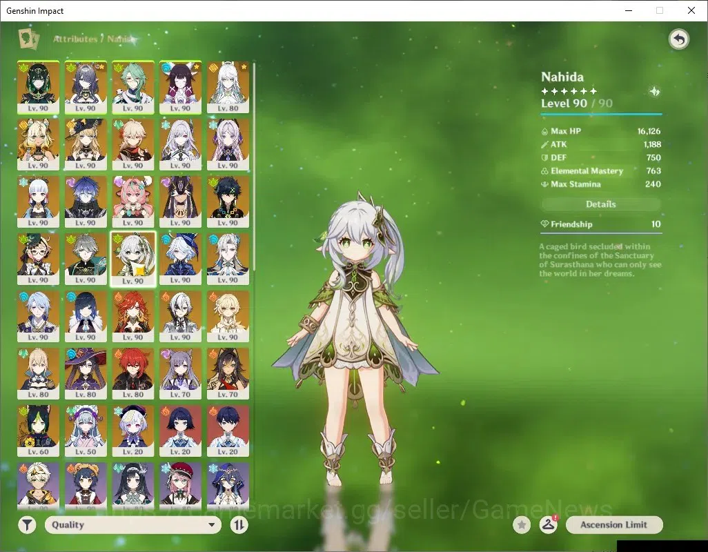 Genshin Impact Accounts ASIA|AR 60|Prem team[Nefer,Mavu,Varesa,Arlec,Alhai image 20