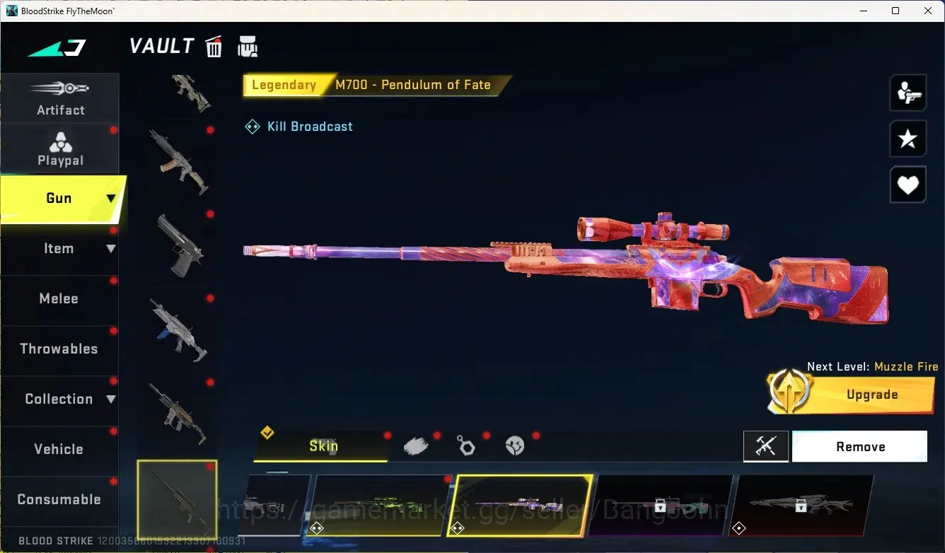 Blood Strike Accounts Others ASIA|1 Eternal Gun:Desert Eagle|5 Collab Gun[7DS/TR/EVA]|1 Limited Gun:Origin-12|6 Ultra Gun|13 11