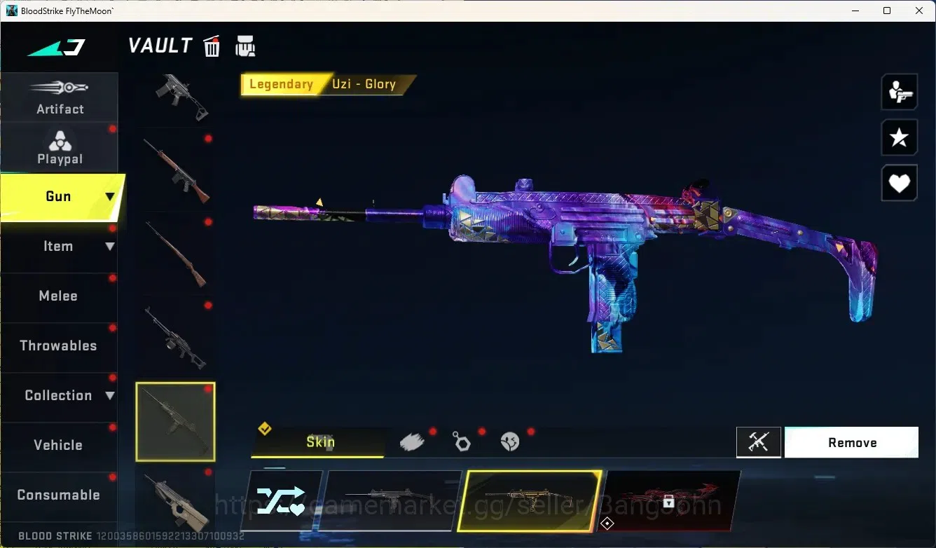 Blood Strike Accounts Others ASIA|1 Eternal Gun:Desert Eagle|5 Collab Gun[7DS/TR/EVA]|1 Limited Gun:Origin-12|6 Ultra Gun|13 19