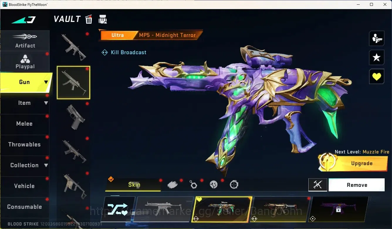 Blood Strike Accounts Others ASIA|1 Eternal Gun:Desert Eagle|5 Collab Gun[7DS/TR/EVA]|1 Limited Gun:Origin-12|6 Ultra Gun|13 2