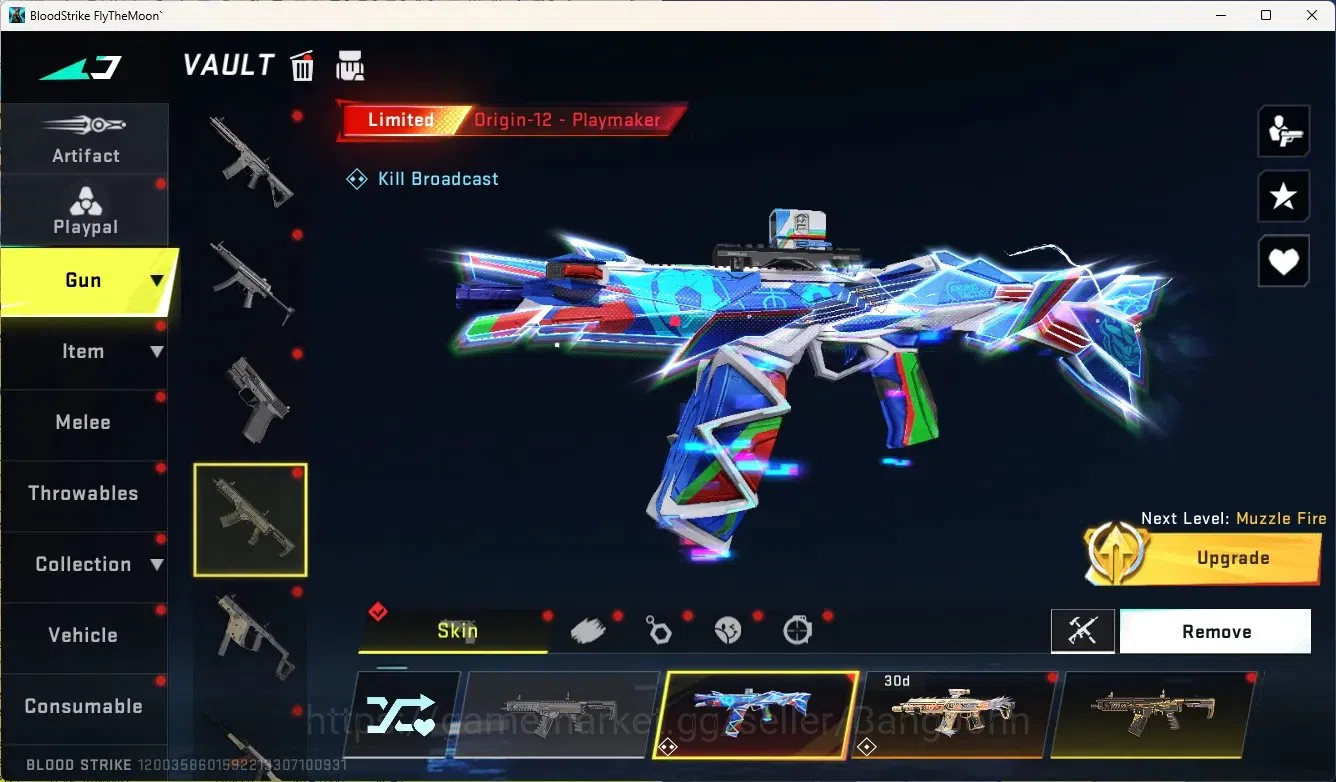 Blood Strike Accounts Others ASIA|1 Eternal Gun:Desert Eagle|5 Collab Gun[7DS/TR/EVA]|1 Limited Gun:Origin-12|6 Ultra Gun|13 3