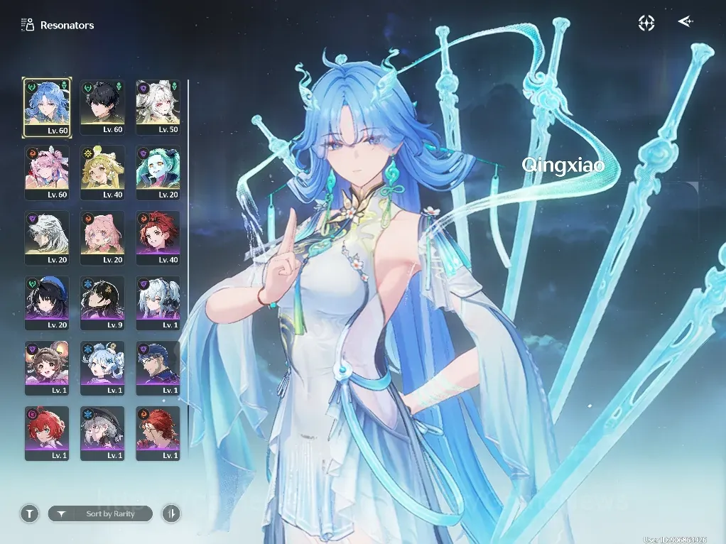 Wuthering Waves Accounts Others SEA |UL 39|4 Limited| ( Hsin +Sign, Qingxiao +Sign, Denia, Rebecca ) |Data Bank Lv 15|Male 1