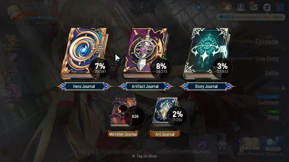 Epic Seven Accounts GLOBAL UnVerif|New Era|3 ML(Rhiana & Luciel,Comand image 3