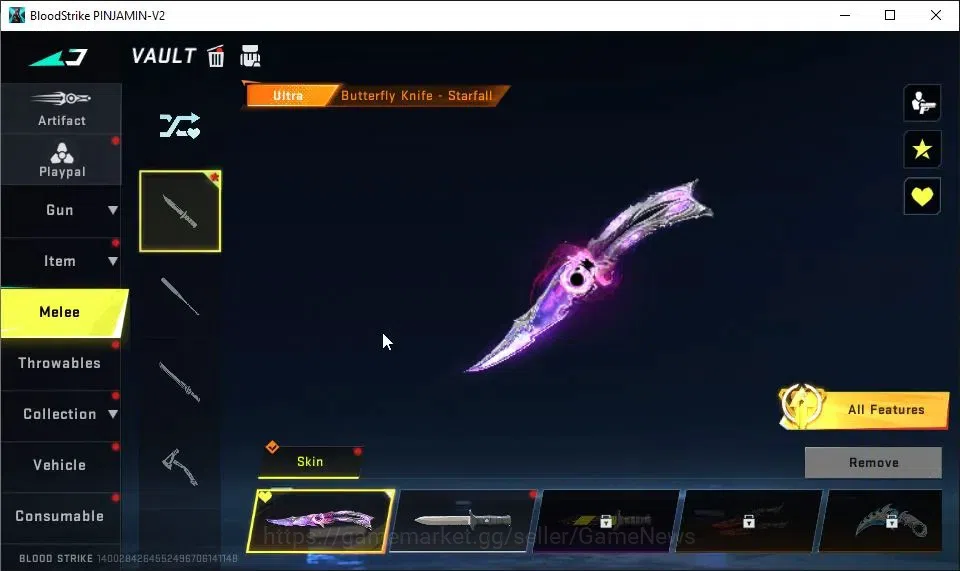 Blood Strike Accounts EU MENA|Melee ULTRA Butterfly Knife|BLEACH Byakuya image 5