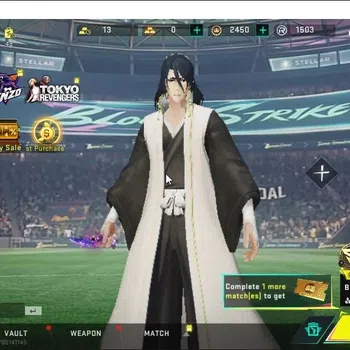 Blood Strike Collab Skin EU MENA|Melee ULTRA Butterfly Knife|BLEACH Byakuya image 1