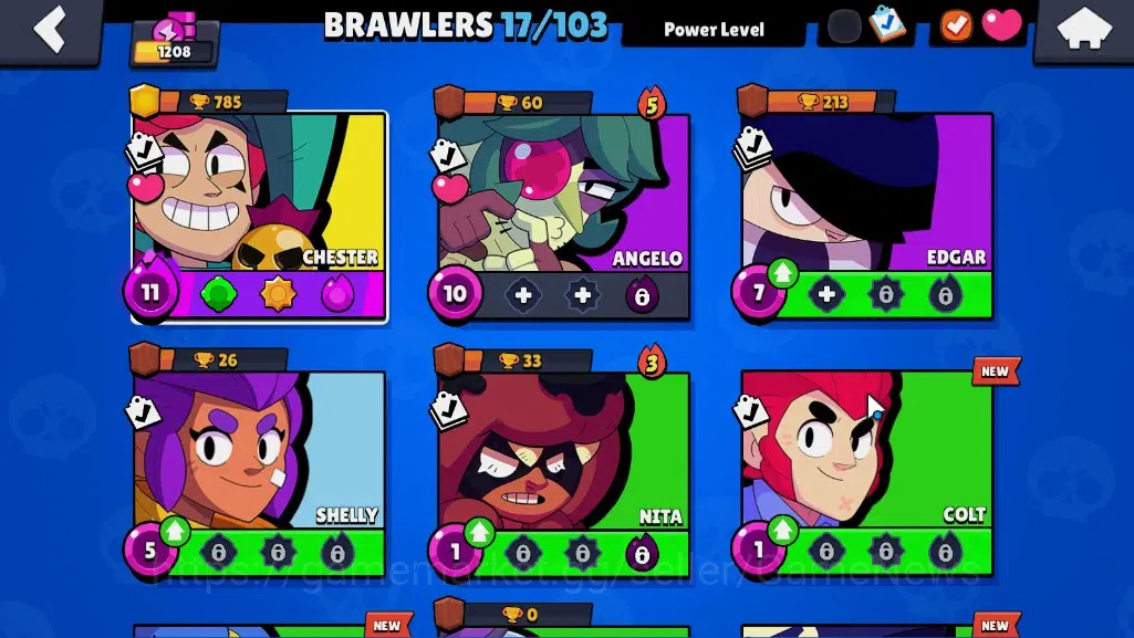Brawl Stars Accounts 1208 Trophy|17 Brawlers 1 Max [Chester]|4 Epic (Bi image 7