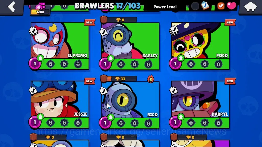 Brawl Stars Accounts 1208 Trophy|17 Brawlers 1 Max [Chester]|4 Epic (Bi image 8