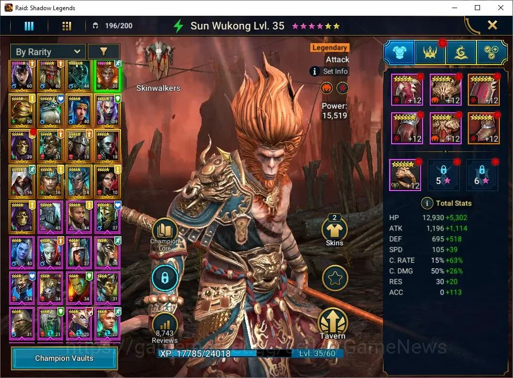 Raid: Shadow Legends Accounts Mid-Game Lv 37|977K 5