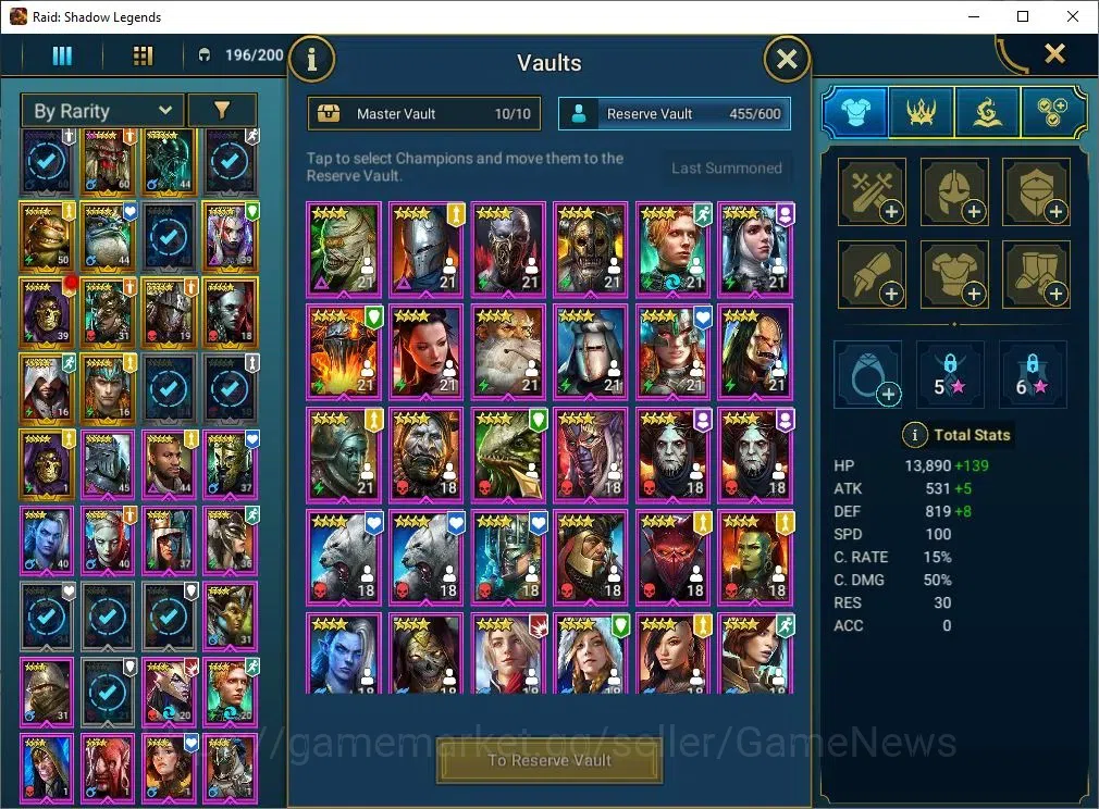 Raid: Shadow Legends Accounts Mid-Game Lv 37|977K 9