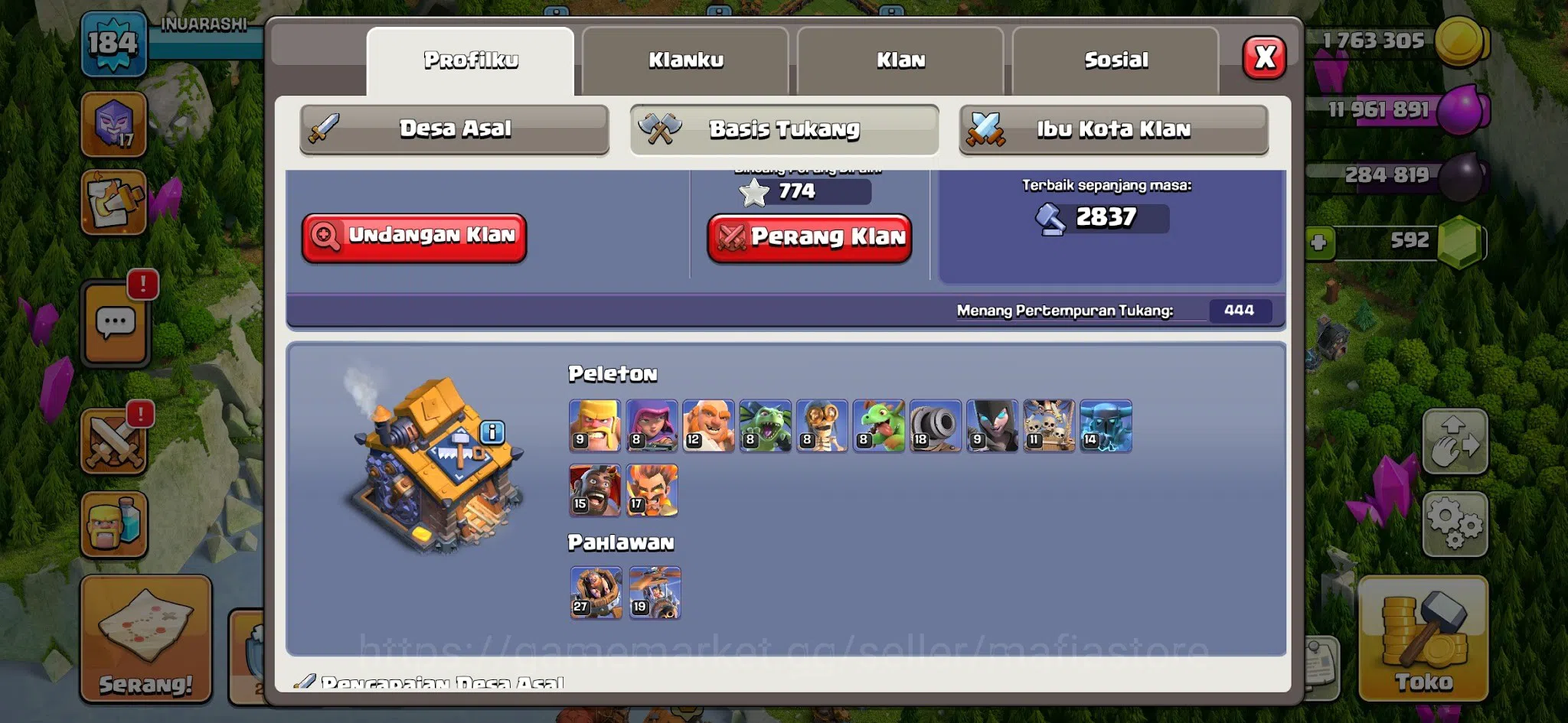 Clash of Clans Accounts TH13 Lvl 184 Account w/ BK 86, AQ 85, GW 65, RC 36 image 11