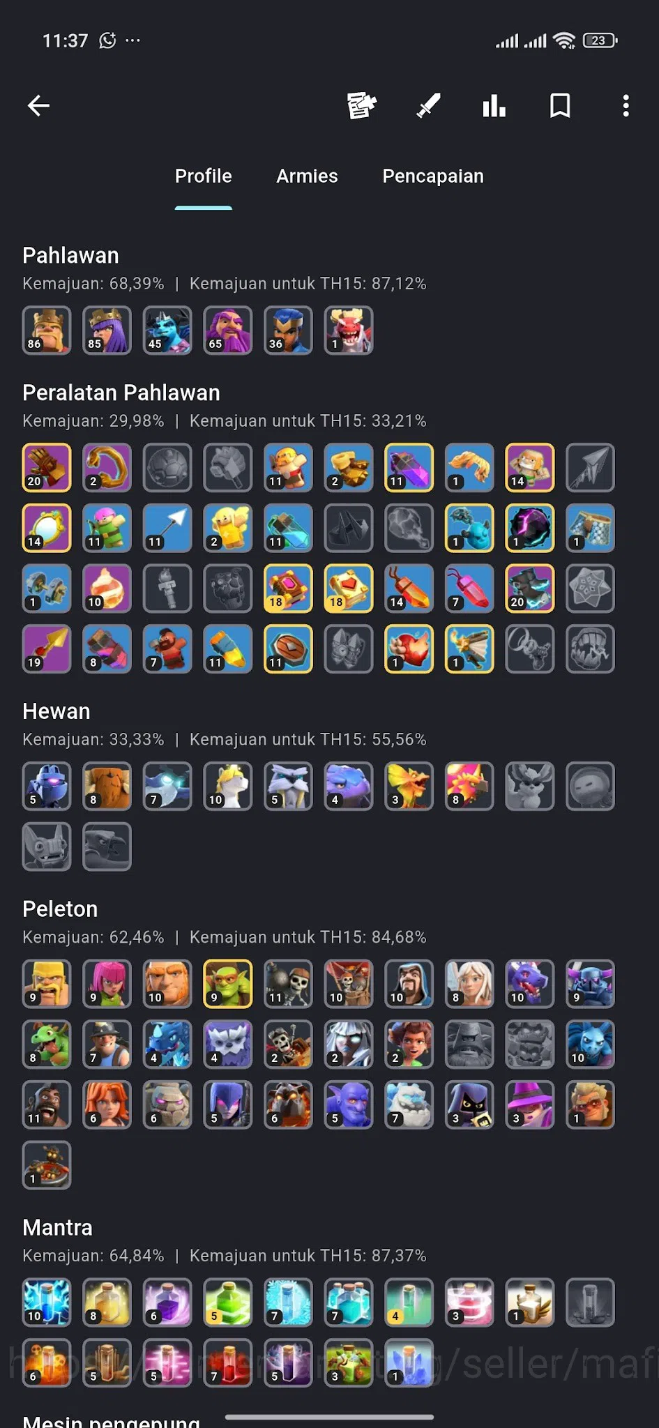 Clash of Clans Accounts TH13 Lvl 184 Account w/ BK 86, AQ 85, GW 65, RC 36 image 13