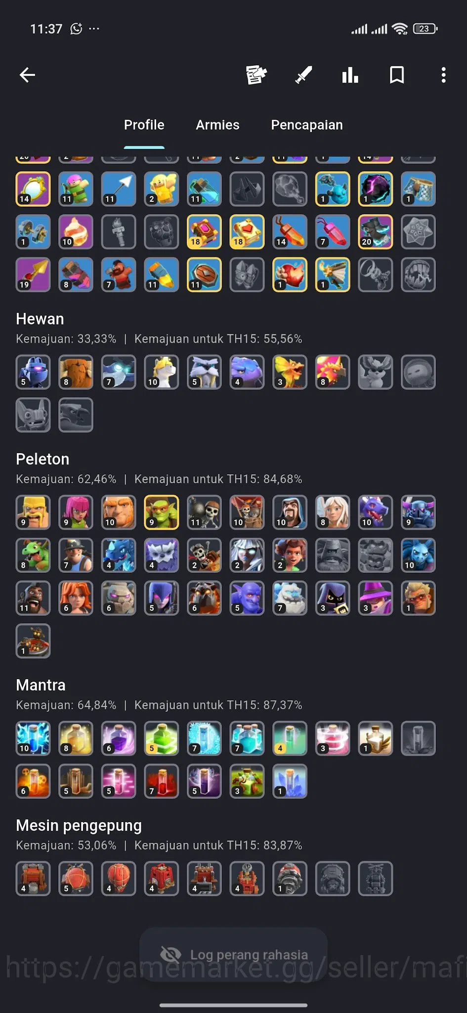 Clash of Clans Accounts TH13 Lvl 184 Account w/ BK 86, AQ 85, GW 65, RC 36 image 14