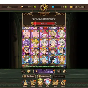 The Seven Deadly Sins: Grand Cross Accounts Midgame Global|1,6M CC|2 LR+9