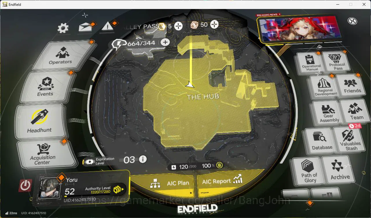 Arknights: Endfield Accounts ASIA | lv 52, EMBER, Ardelia, Perlica, Last rite,  image 1