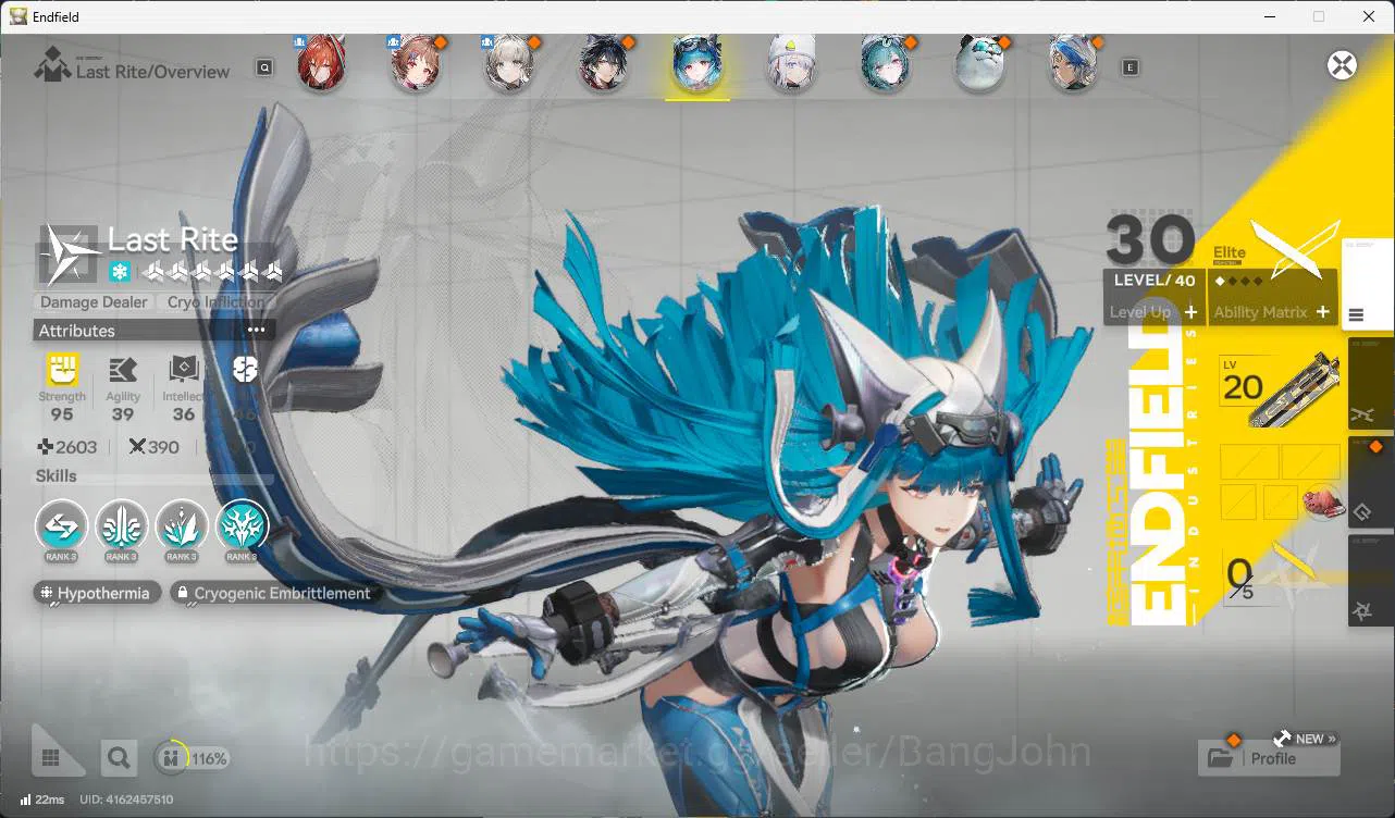 Arknights: Endfield Accounts ASIA | lv 52, EMBER, Ardelia, Perlica, Last rite, WP 6s 5 Detail Check SS AKE123B 8