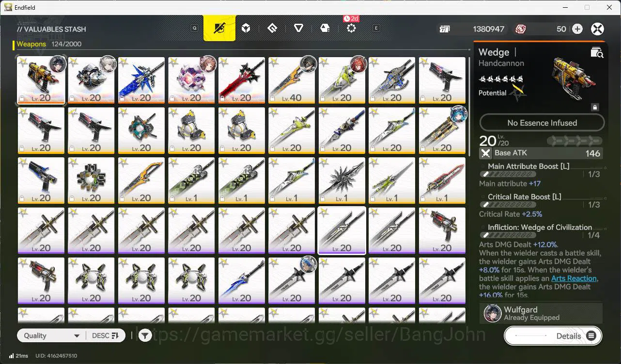 Arknights: Endfield Accounts ASIA | lv 52, EMBER, Ardelia, Perlica, Last rite, WP 6s 5 Detail Check SS AKE123B 9