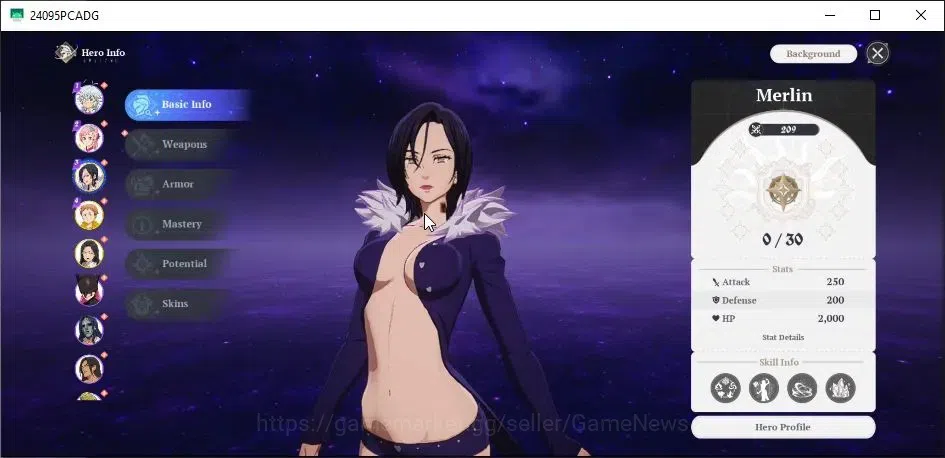 The Seven Deadly Sins: Origin Accounts EU|Lv 2|5 SSR Tristan,Tioreh,Merlin,King,Guila|1 S image 3