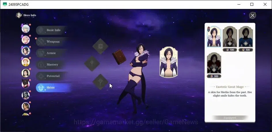 The Seven Deadly Sins: Origin Accounts EU|Lv 2|5 SSR Tristan,Tioreh,Merlin,King,Guila|1 S image 4