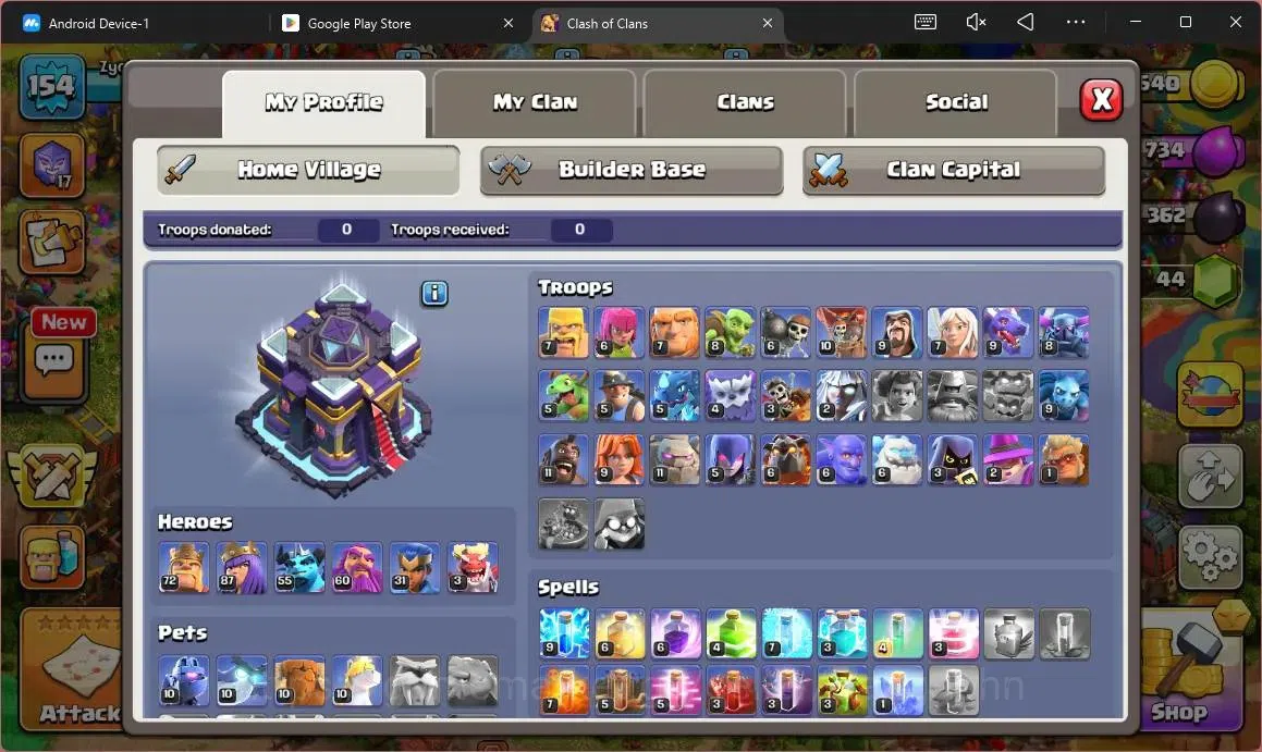 Clash of Clans Accounts Global | TH 15 – BH 9 | LVL 154 |AQ87,MP 55,GW 60, image 2