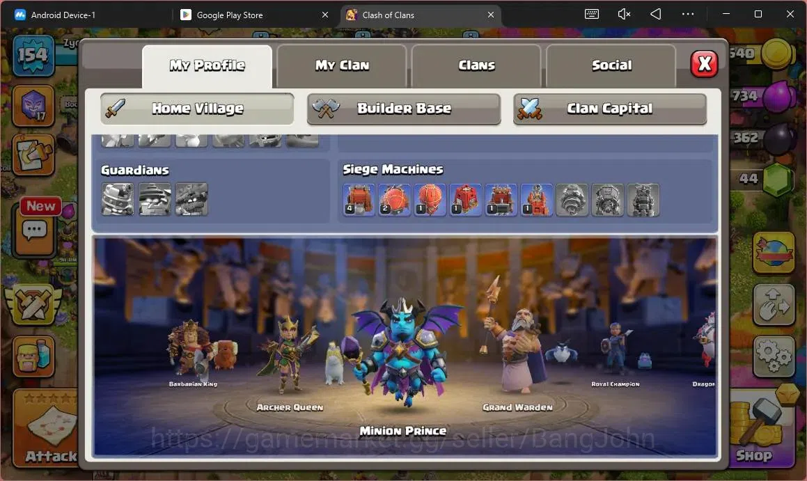 Clash of Clans Accounts Global | TH 15 – BH 9 | LVL 154 |AQ87,MP 55,GW 60, image 3