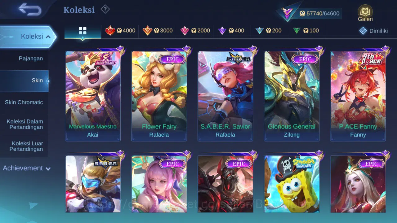 Mobile Legends: Bang Bang Accounts GLOBAL Hero 132 Skin 250 | Zodiac Helcurt | Create image 3