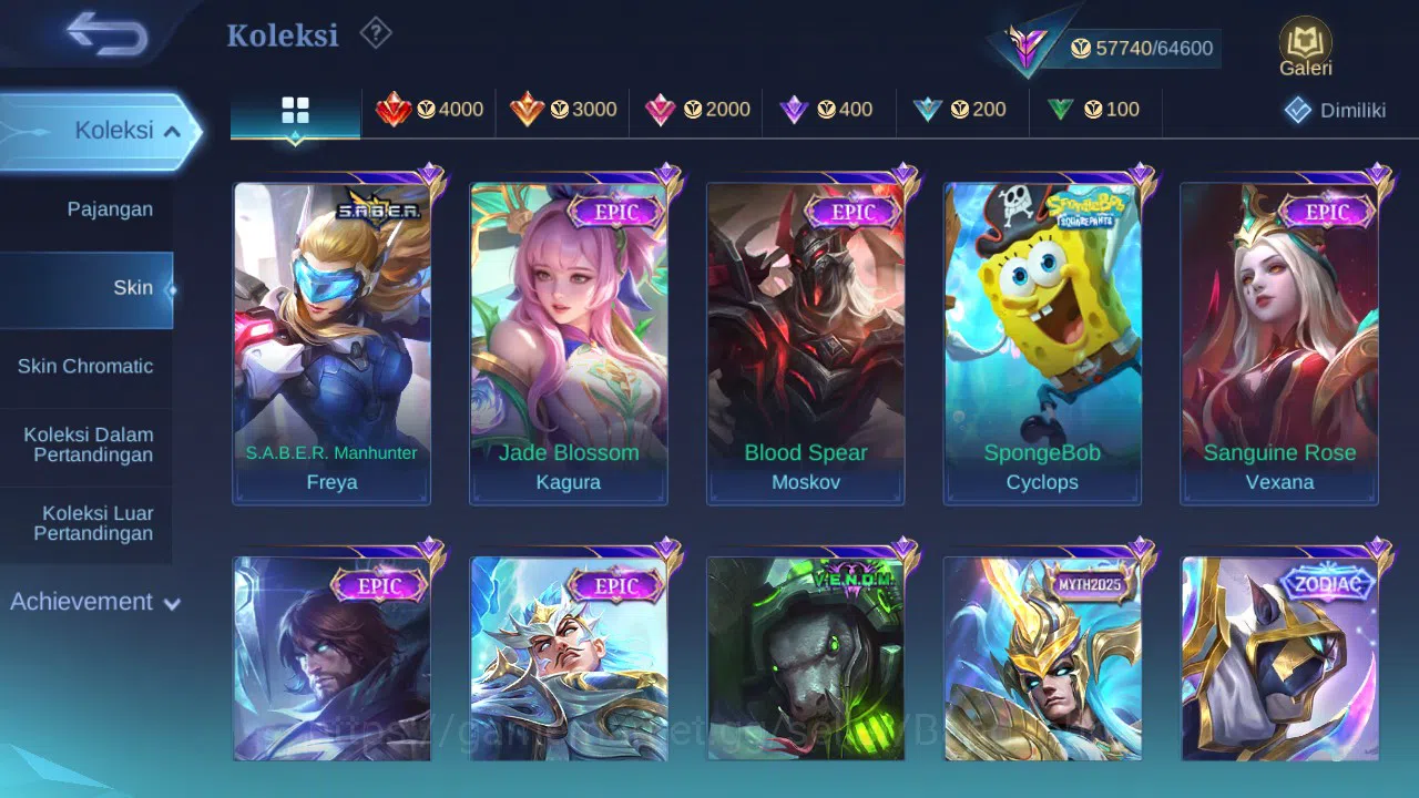 Mobile Legends: Bang Bang Accounts GLOBAL Hero 132 Skin 250 | Zodiac Helcurt | Create image 4
