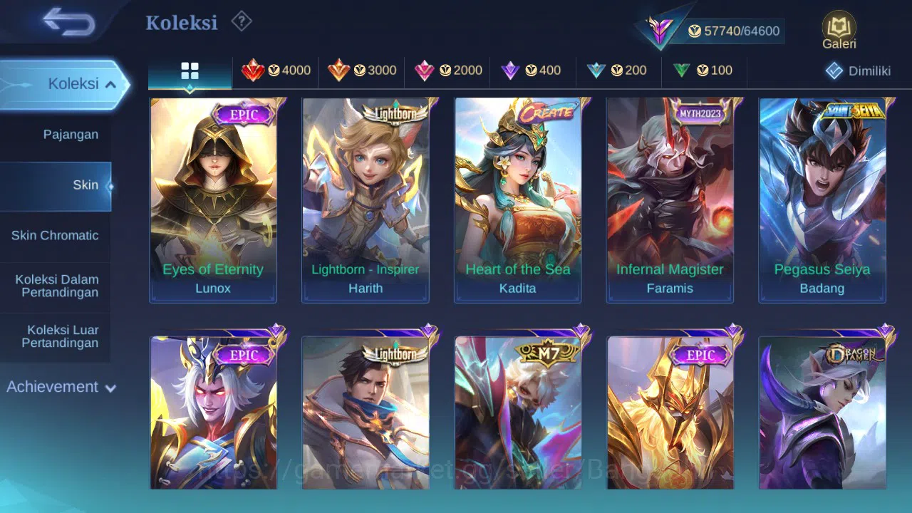 Mobile Legends: Bang Bang Accounts GLOBAL Hero 132 Skin 250 | Zodiac Helcurt | Create image 8