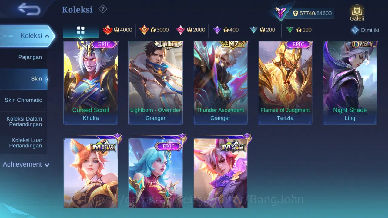 Mobile Legends: Bang Bang Accounts GLOBAL Hero 132 Skin 250 | Zodiac Helcurt | Create image 9