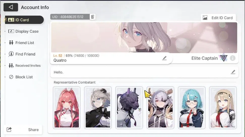 Chaos Zero Nightmare Accounts GLOBAL Lv 52|10 SSR[HeidemariM2,Tiphera+Sign,Narja image 2