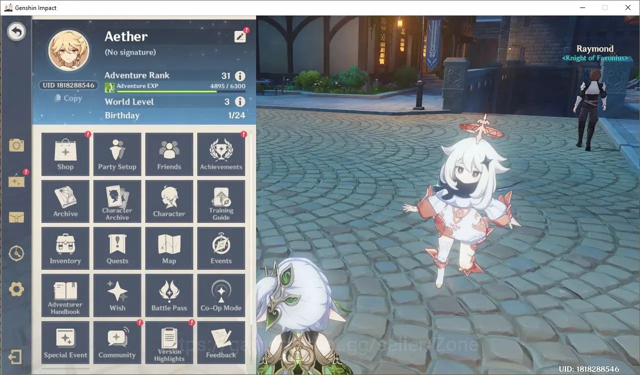Genshin Impact Accounts Starter Asia|AR 31|2 limit mauvuika Starter (Mavuika,Nahida,Diluc)|1 5*Wpn (Skyward Harp)|MC 1