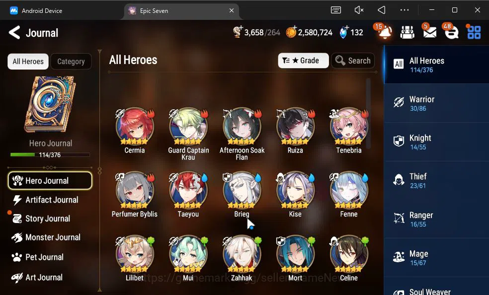 Epic Seven Accounts GLOBAL Unverif|New Era|7 ML(LOTScales,NM Luna,E Il image 10