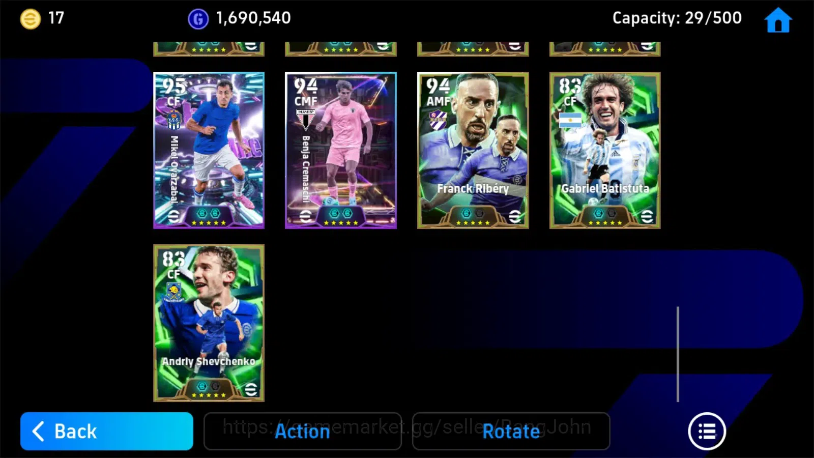 eFootball Accounts ANDROID|PW 3216|Hazard bigtime,Delpiero epic,schme image 1