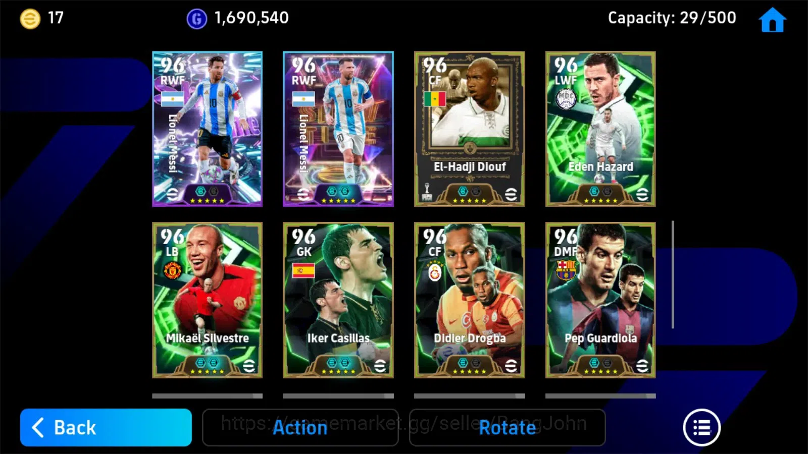 eFootball Accounts ANDROID|PW 3216|Hazard bigtime,Delpiero epic,schme image 2