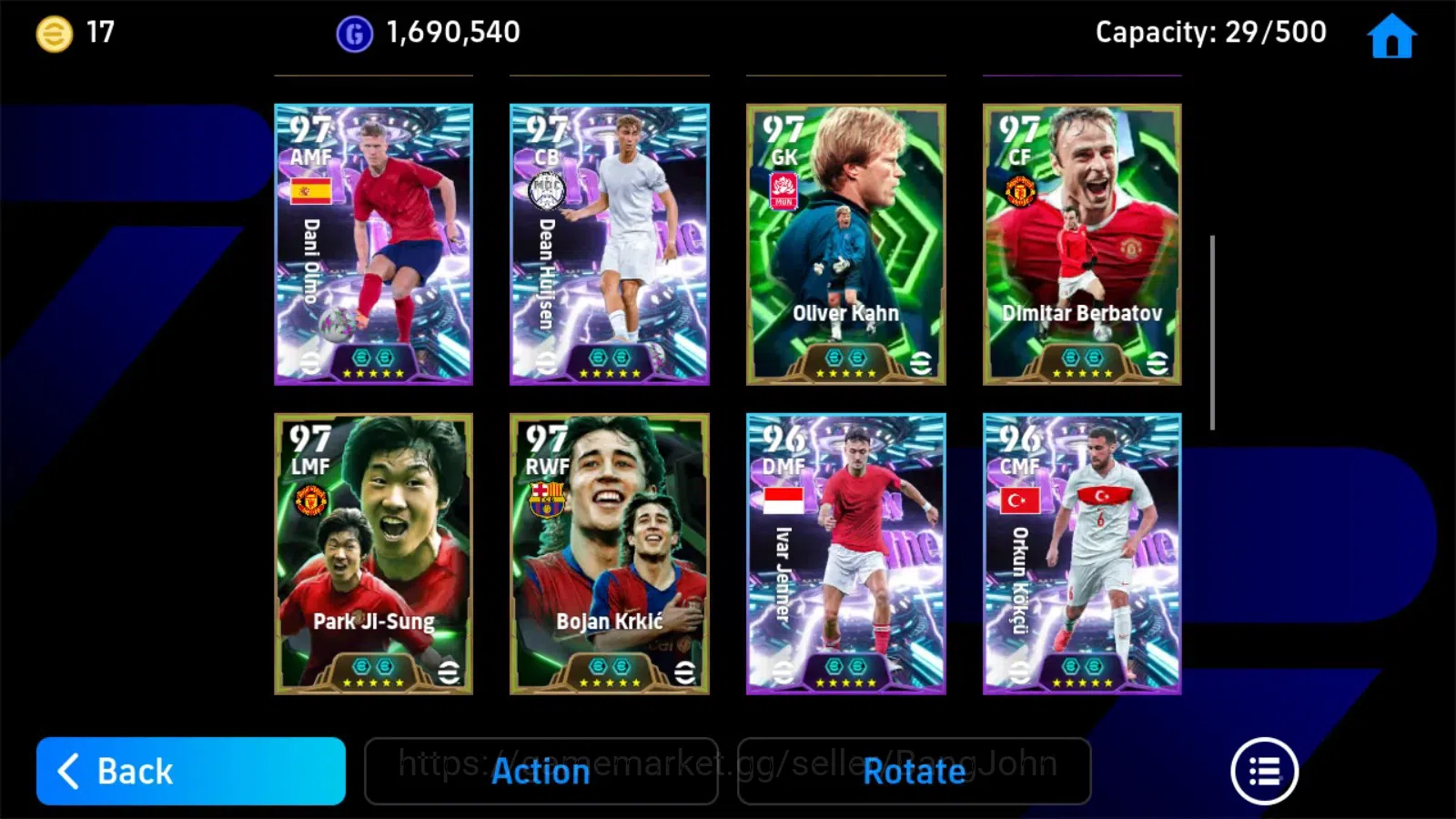 eFootball Accounts ANDROID|PW 3216|Hazard bigtime,Delpiero epic,schme image 3