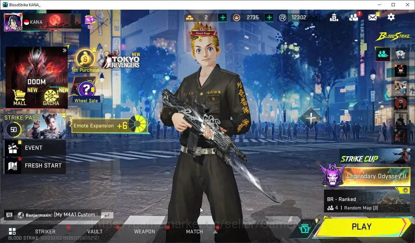 Blood Strike Accounts ASIA|Eternal DEagel Scorpius|Collab TR [MCX,FN2000 image 1