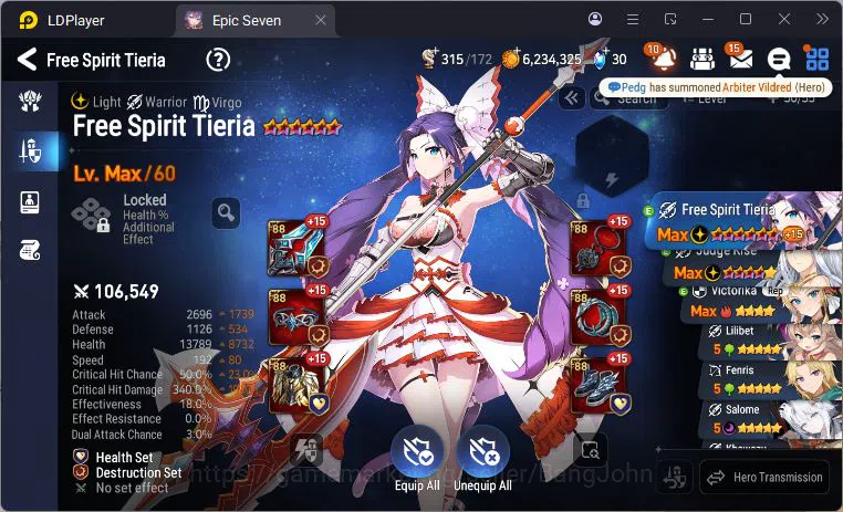 Epic Seven Accounts Global Unverif |  1 ML | Tieria | Judge Kise | Vic image 20