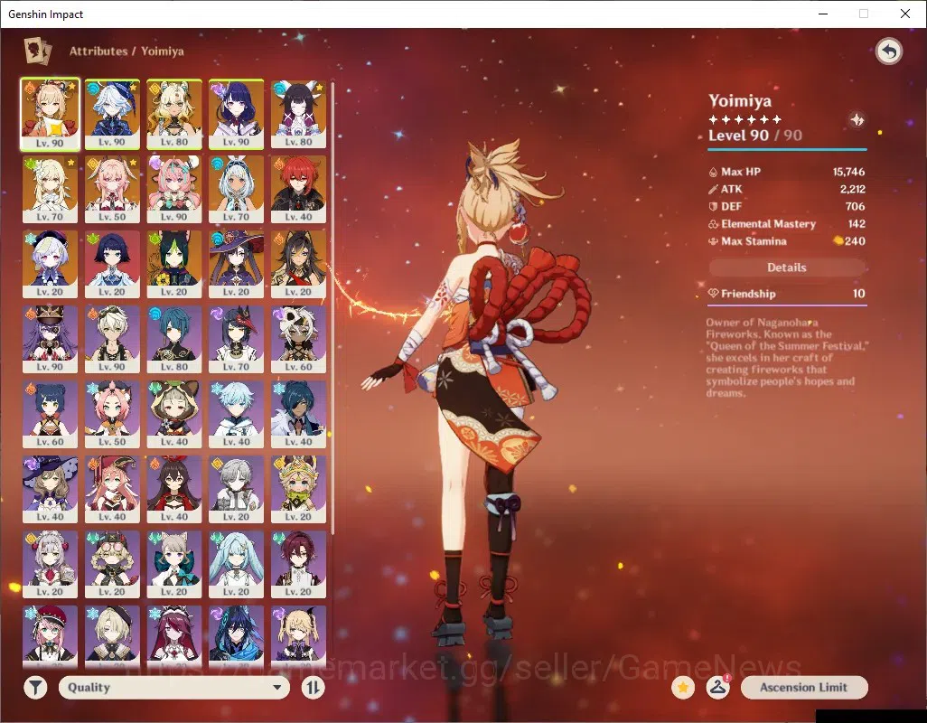 Genshin Impact Accounts ASIA|AR 56|8 Limited + 5(*5Weap)|Yoimiya+Sign,Linn image 3