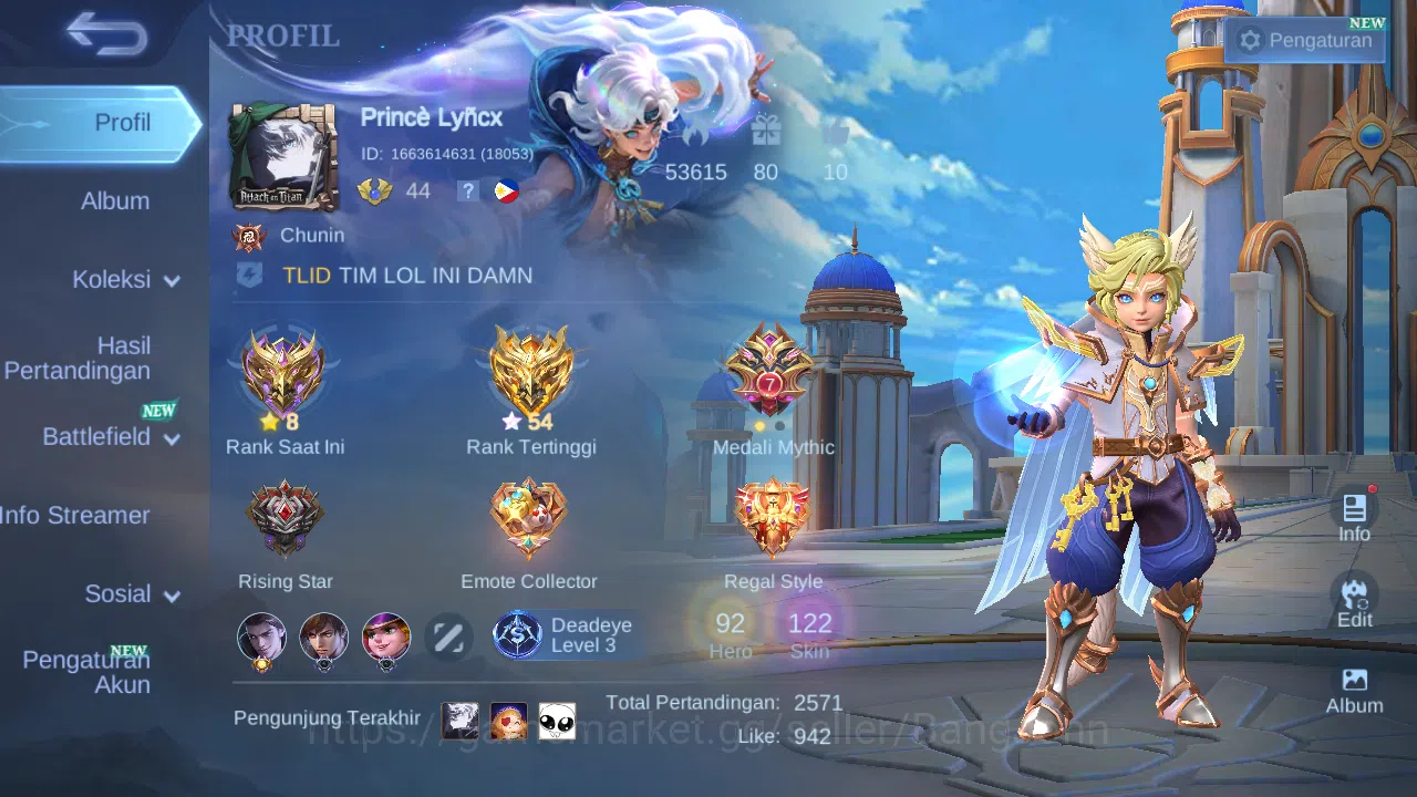 Mobile Legends: Bang Bang Others Hero 92 Skin 122 | CC Natalia | Lightborn Harith,  image 1