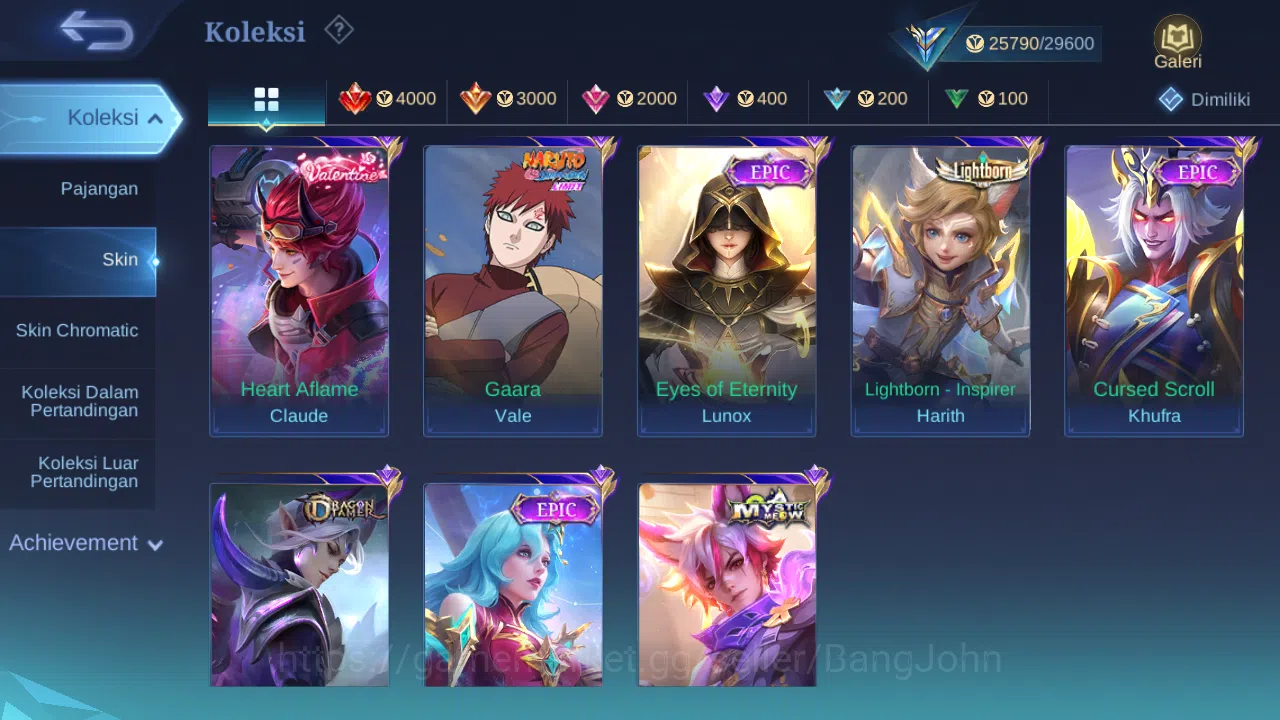 Mobile Legends: Bang Bang Accounts Others Hero 92 Skin 122 | CC Natalia | Lightborn Harith, Tigreal | Dtamer Ling 5
