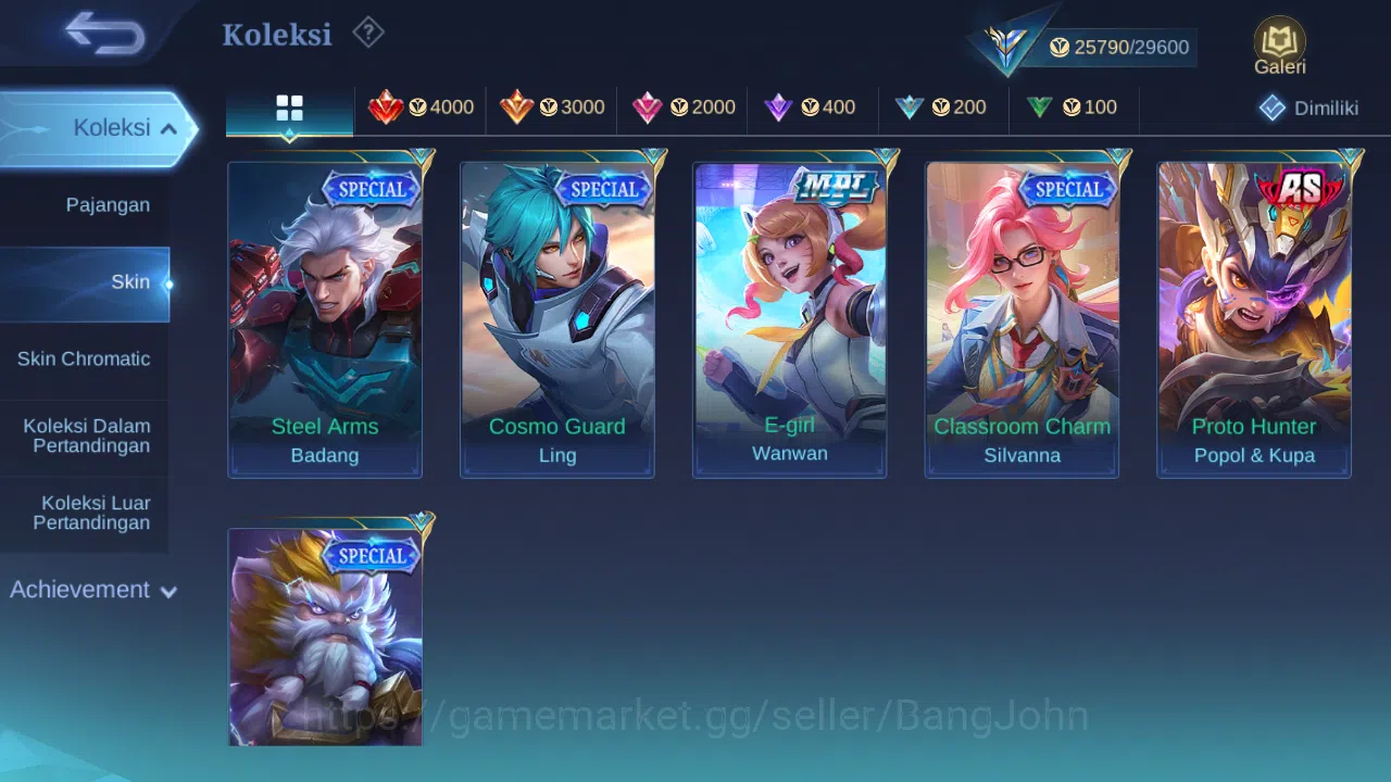 Mobile Legends: Bang Bang Accounts Others Hero 92 Skin 122 | CC Natalia | Lightborn Harith, Tigreal | Dtamer Ling 8