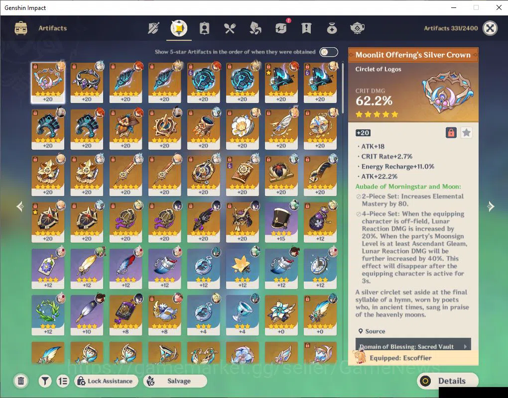 Genshin Impact Accounts ASIA|AR 55|5 Limited+3(*5Weapon)|Neuvillate+Sign,M image 5