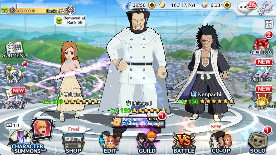 Bleach: Brave Souls Accounts Starter Global | 6k Orb + 16M Coins|Kenpachi,Orihime,Ichigo|Fresh All Story| KlabID|Check SS 1