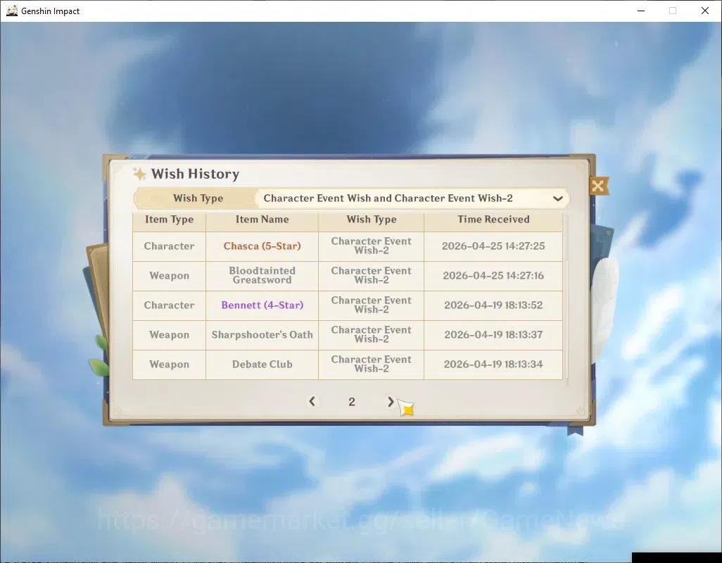 Genshin Impact Accounts ASIA|AR 48|4 Limited + 1 (*5Weap)|Chasca,Furina,Wr image 14