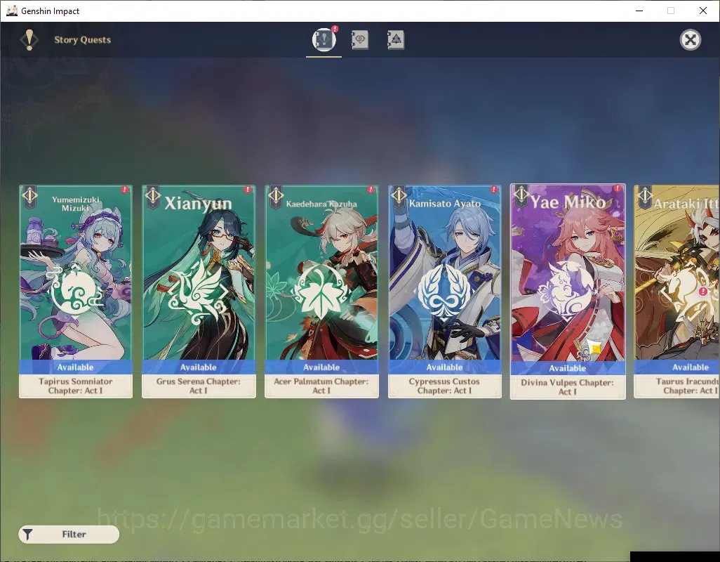 Genshin Impact Accounts ASIA|AR 48|4 Limited + 1 (*5Weap)|Chasca,Furina,Wr image 19