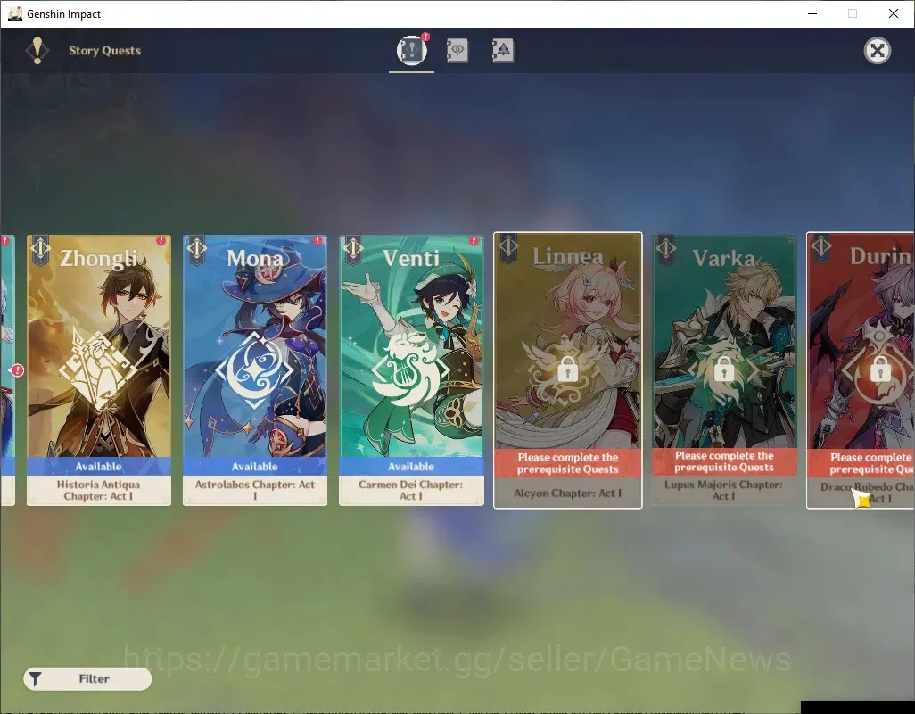 Genshin Impact Accounts ASIA|AR 48|4 Limited + 1 (*5Weap)|Chasca,Furina,Wr image 20