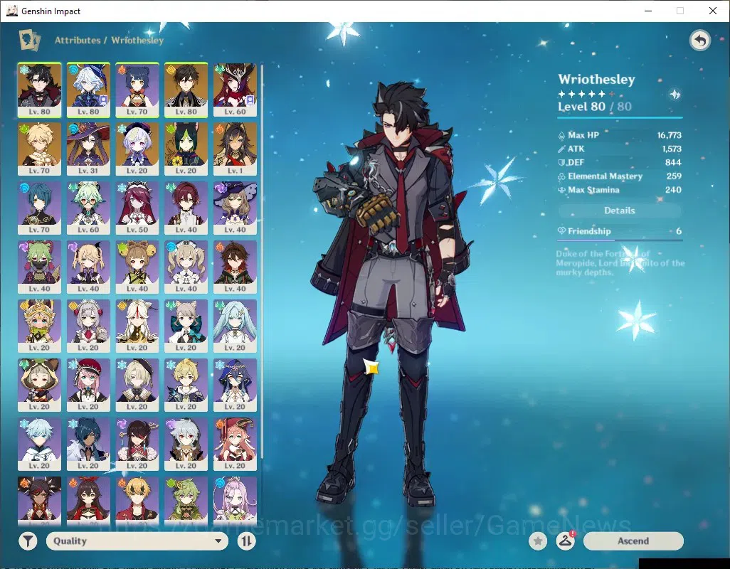Genshin Impact Accounts ASIA|AR 48|4 Limited + 1 (*5Weap)|Chasca,Furina,Wr image 3