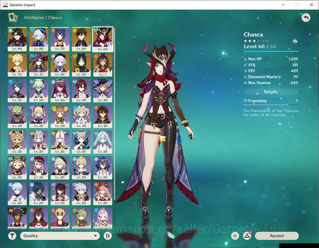 Genshin Impact Accounts ASIA|AR 48|4 Limited + 1 (*5Weap)|Chasca,Furina,Wr image 6