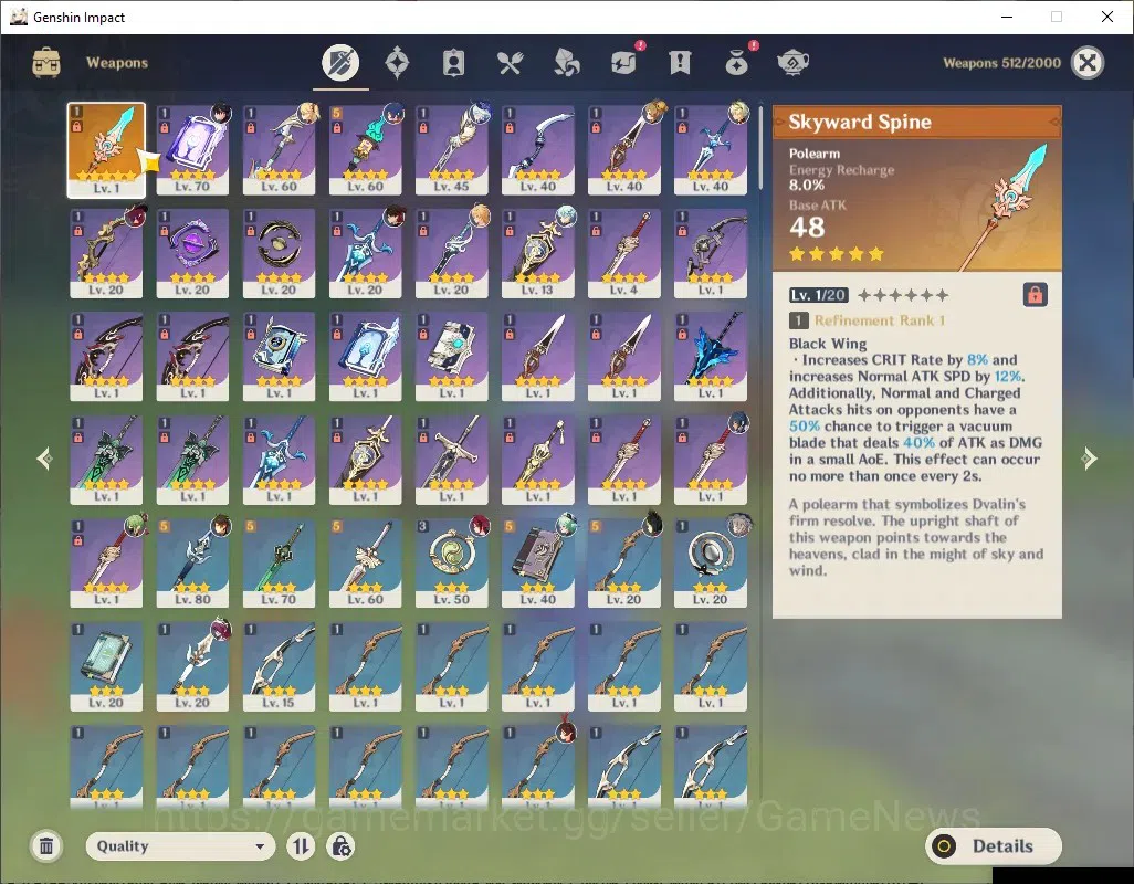 Genshin Impact Accounts ASIA|AR 48|4 Limited + 1 (*5Weap)|Chasca,Furina,Wr image 8
